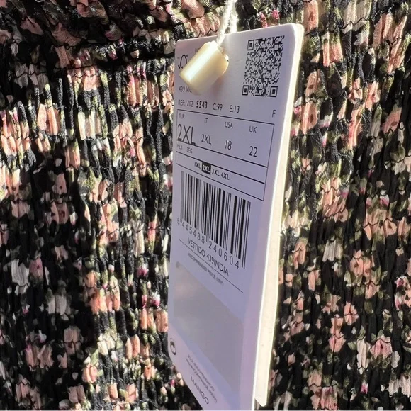 Mango Floral Print Dress Size 18 - Picture 7 of 8